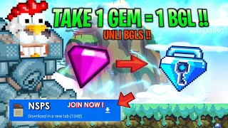 FREE UNLI!? 1 GEM DAPAT 1 BGL!!🤑🔥| NEW GTPS 2023 VERSI 4.24 | GROWTOPIA PRIVATE SERVER TERBARU 2023