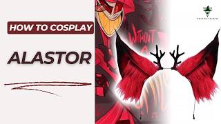 Hazbin Hotel Alastor Cosplay Headwear Red The Radio Demon Wolf Fox Ears  #Takerlama