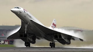 Incredible Dangerous ! Tesla Concorde fast takes off from the short runway.