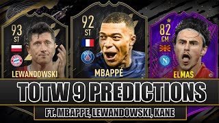 FIFA 22 TOTW 9 PREDICTIONS FT. MBAPPE, KANE, AND LEWANDOWSKI | TOTW 9 PREDICTION FIFA 22