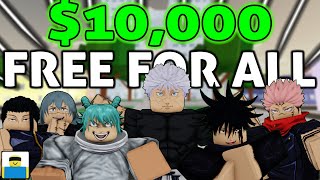 I HOSTED A 20-MAN $10,000 ROBUX FFA IN JUJUTSU SHENANIGANS