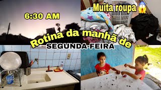 ROTINA DA MANHÃ DE SEGUNDA-FEIRA☀️/PRIMEIRO DIA DE AULA DAS GÊMEAS🎒📚/LAVEI MUITA ROUPA😱/Milly Gama