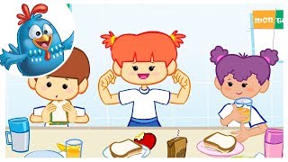 Lunch Time: Food Song | Lottie Dottie Chicken UK | Nursery Rhymes For Kids