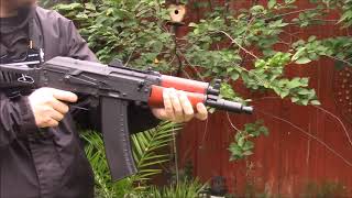 Cybergun AKS 74U shooting