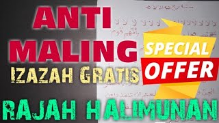 ANTI MALING | RAJAH HALIMUNAN