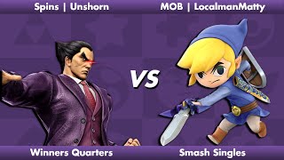 Undiscovered Smash 247 Winners Quarters: Spins | Unshorn vs MOB | LocalmanMatty