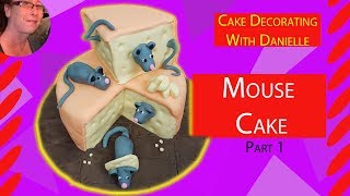 How to make a Mice and Wheel of Cheese Cake part 1 - Animal cakes