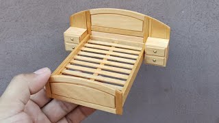 Como Hacer Una Cama Con Palitos De Helado - Cama Miniatura De Madera