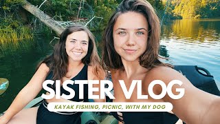 SISTER VLOG | Kayak Fishing, Picnic at the Lake (with my dog!)