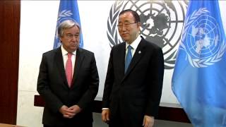 Photo Opportunity , The Secretary General with the Secretary General designate, Mr  Antonio Guterres