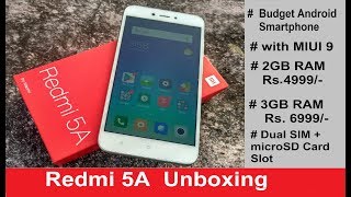 Redmi 5A Budget Android Smartphone Unboxing