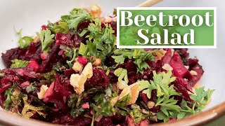 Beet Salad with Walnuts | Vegan Colorful Beetroot Salad  |  Paleo Salad