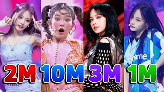 Top 50 Most viewed Girl Group fancams of 2022 - one fancam per idol