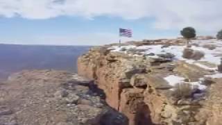 American Flag at the Summit of Mt. Garfield in Western Colorado - December 30, 2016