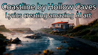 Coastline by Hollow Caves - lyrics create AI art images