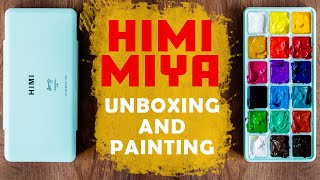 Himi Miya Gouache Unboxing // Trying Himi Miya Jelly Gouache