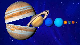 Hungry Planets | Planet SIZES for BABY | Funny Planet comparison Game for kids