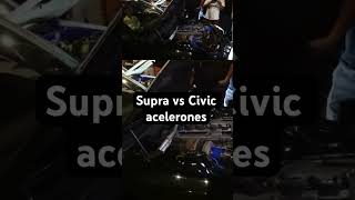 Yo creo el Civic le gana al Supra y su 2jz #2jz #supra #civic #carmeet