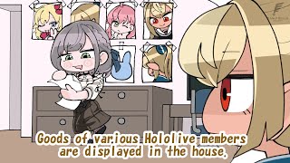 Flare - Noel's room is "Yab".[Animated Hololive/Eng sub][Shirogane Noel/Shiranui Flare]