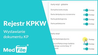 Moje konto, Raporty — wystawianie dokumentu KP — program do gabinetu: medfile.pl