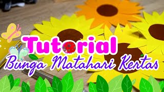 Membuat Bunga Matahari dari kertas |Membuat hiasan dinding kelas SD