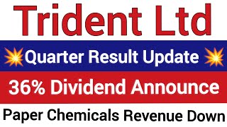 Trident Share Quarter Result| Trident Share Latest News | Trident Share Latest News Today