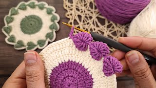 😍 Supper Easy Crochet for Beginners (Crochet Coaster) | kolay tığ işi bardak altlığı