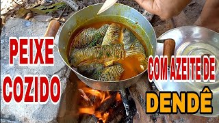 UMA AVENTURA NO RIO FIZEMOS PEIXE COZIDO COM AZEITE DE DENDÊ