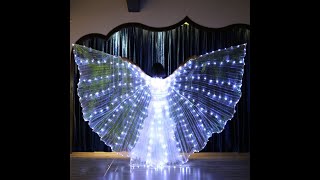 LED Light Stage Decoration Belly Performance Dance Dancer Pop Shoulder 360 Degree Luminous Wings