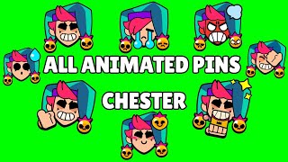 Chester Pins (Animated) | Brawl Stars | Green Screen