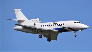 Dassault Falcon 900 VP-CLB landing at Zurich Airport