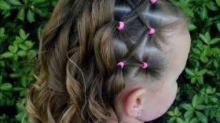 Peinados con ligas y trenzas para niñas