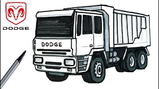 Easy Drawing Dodge Truck I Kolay Dodge Kamyonet Çizimi I Kamyon Nasıl Çizilir?