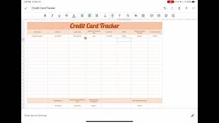 Credit Card Tracker Tutorial