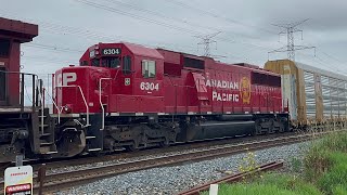 SD60-3! CPKC 137: CP 9832, CP 9761 and CP 6304 at Hornby