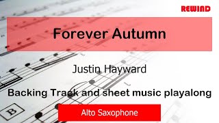 Justin Hayward Forever Autumn Alto Sax Backing Track and Sheet Music