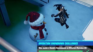 Hide inside a Sneaky Snowmando in different matches