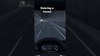 entering a tunnel. #ets2 #tractortrailer #game #simulator