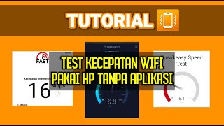 Tutorial Test Kecepatan Wifi Pakai HP Tanpa Aplikasi | Cara Cek Kecepatan Wifi Tanpa APK Melalui HP