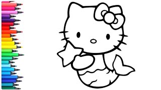 How To Draw A Cute Hello Kitty 😺| Step by step Drawing | Painting and Coloring For Kids and Toddlers