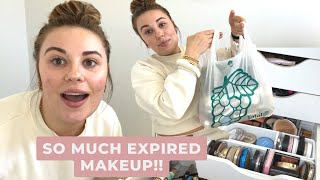 GETTING RID OF MAKEUP | EXPIRED MAKEUP DECLUTTER