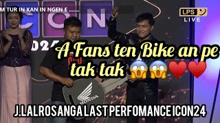 J.LALROSANGA A fans ten BIKE an pe tak tak e 😱♥️ | LAST PERFORMANCE ICON24|REACT VIDEO|