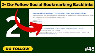 Very Good Quality (2+) Do Follow Social Submission Backlinks | Social Bookmarking Backlinks | 2024