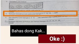 Bahas banyaknya suku pada pola 4,7,12,19,...,228