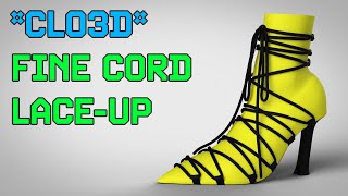 CLO3D | Fine Cord Lace Up