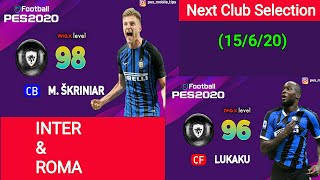 Upcoming Club Selection (15/6/20)  Featured Players Max Rating PES 2020