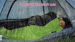 CAMPING RELAXING RAIN SOUNDS FOR SLEEP - CAMPING HEAVY RAIN ASMR