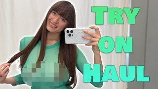 [4K] NO BRA TREND TRY-ON HAUL WITH SASHA | Hot Trends