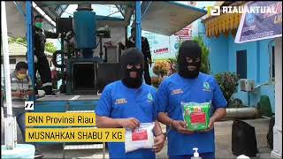 BNN Riau Musnahkan 7 Kg Sabu