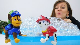 Guardería Infantil - Patrulla de cachorros en la piscina.